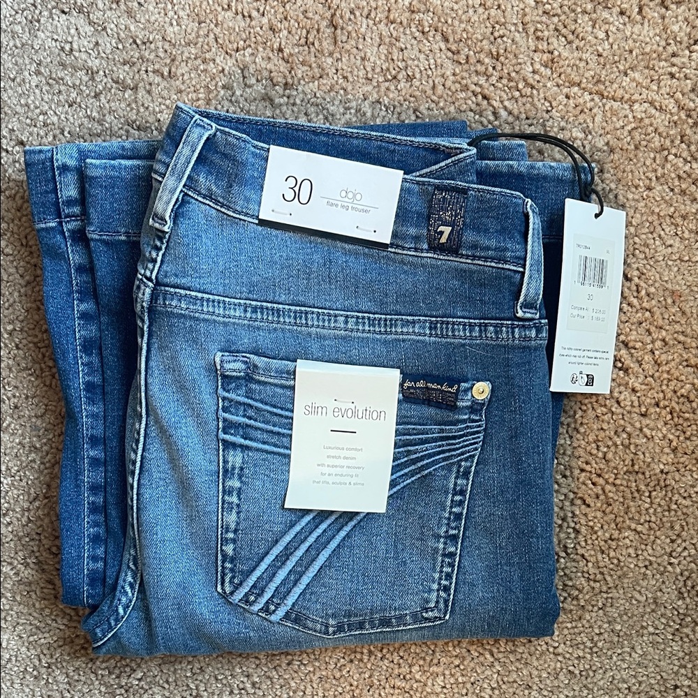 NWT 7 For All Mankind Dojo Flare Leg Trouser